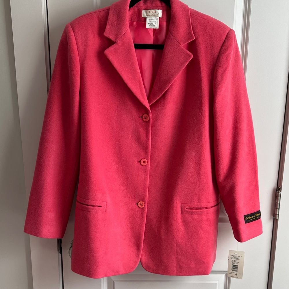 Harve Benard Vibrant Pink Blazer cashmere blend - Picture 1 of 11
